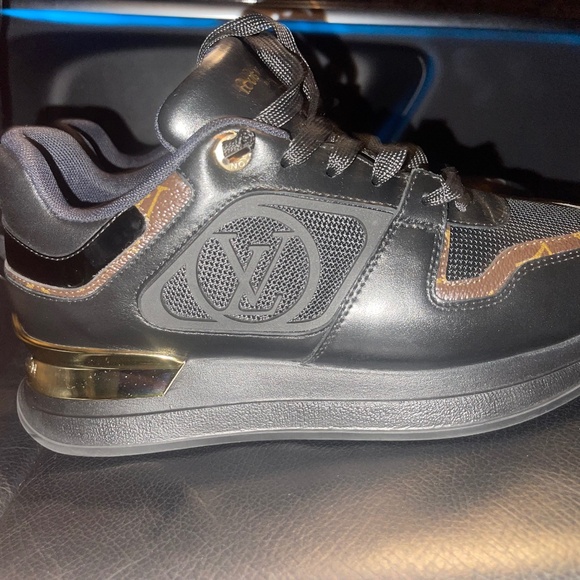 Louis Vuitton Runaway Sneakers in Black and Gold - Picture 1 of 9